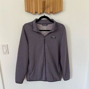 L.L. Bean Women’s Airlight Knit Zip-Up Sweater, Purple, Size Medium
